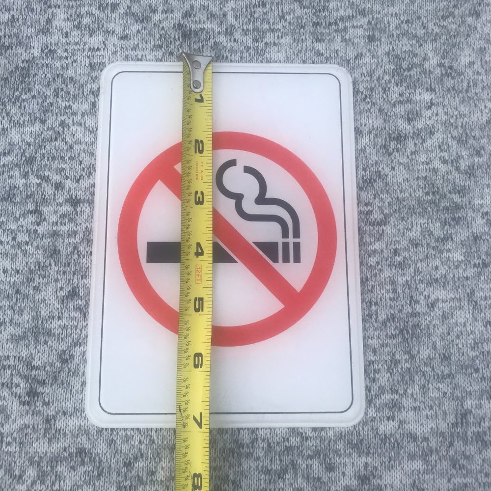 "NO SMOKING" Sign 7x5 Inch - Picture 3 of 4